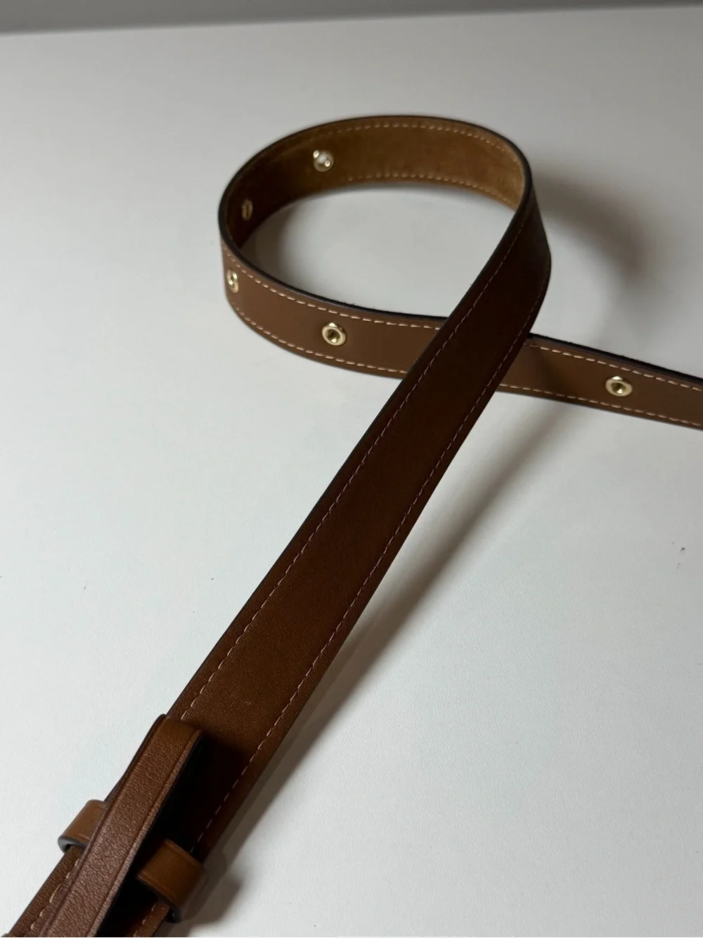 Coach Brown 29” Genuine Leather Belt with Gold-Tone Buckle